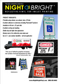 NIGHT BRIGHT™ reflective inkjet vinyl sample print