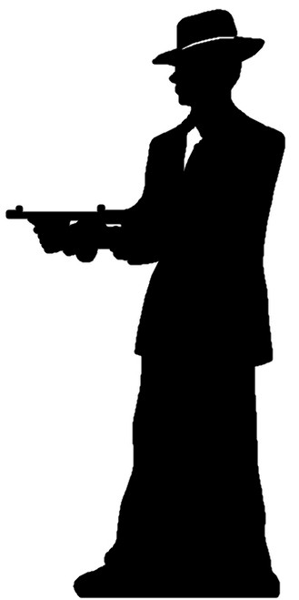 Lifesize Cardboard Cutout of Gangster Silhouette (Single Pack ...
