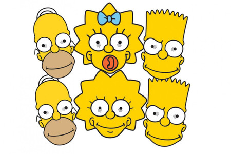 The Simpsons Party Face Masks Set Of 6 (Homer, Bart, Maggie and Lisa ...