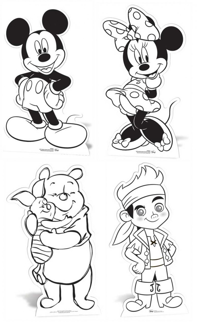 Disney Colour and Keep Cardboard Cutouts Set of 4. Buy Disney cutouts