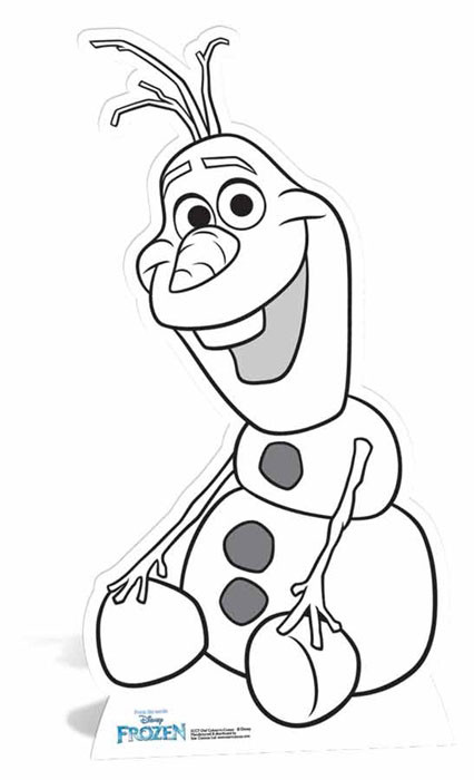 Olaf Colour-In Cutout Disney Frozen Colour In Lifesize 