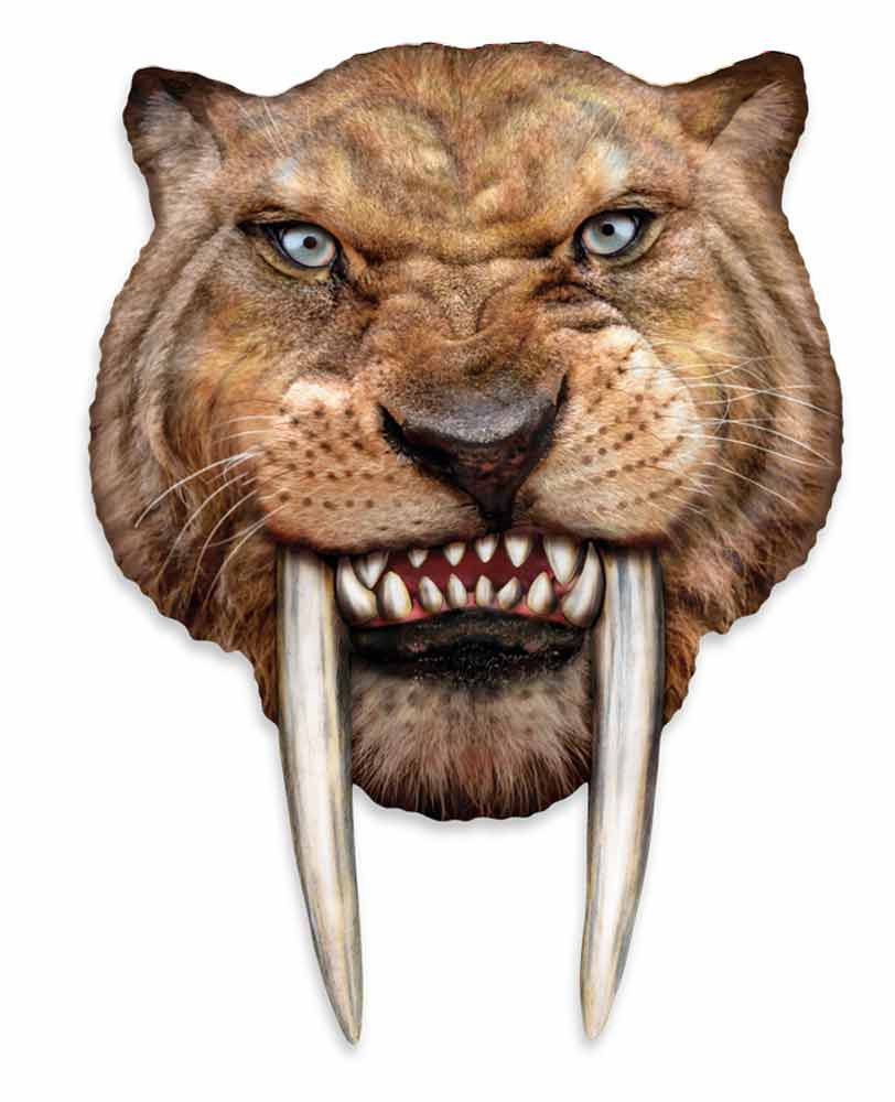 Sabre Tooth Tiger 3D Effect Pop Out Cardboard Cutout Wall Art | Buy Pop