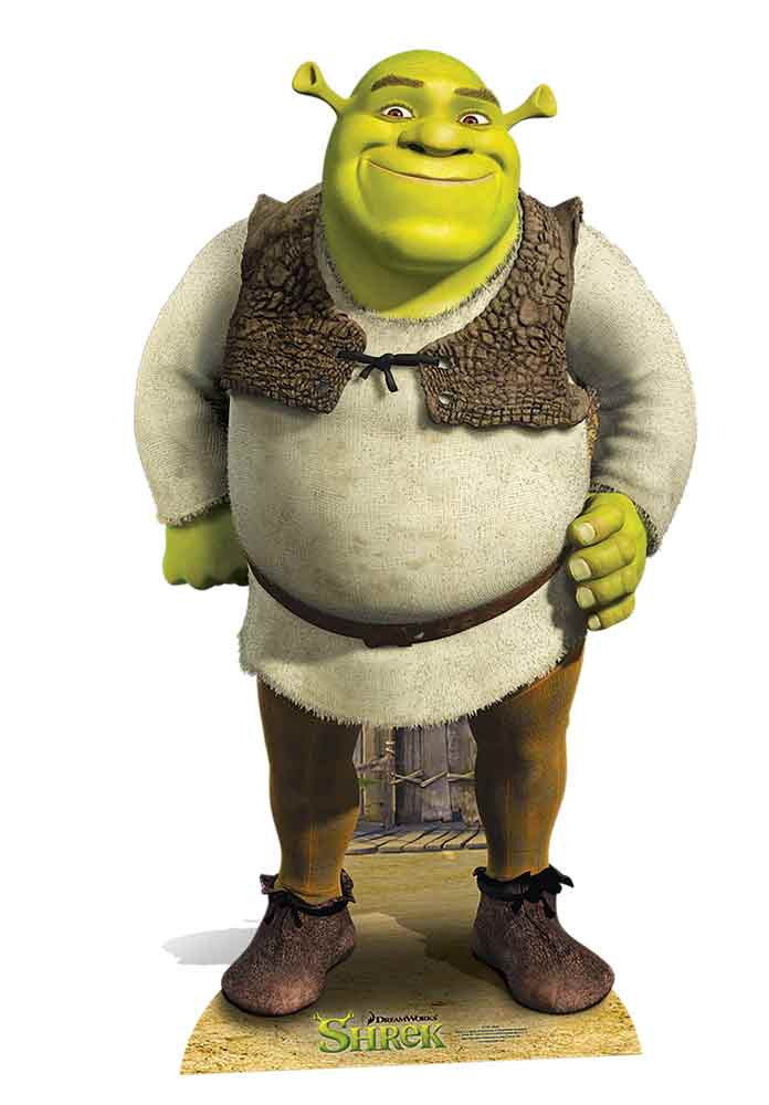shrek lifesize cardboard cutout standee standup buy christmas dvd movies for sale