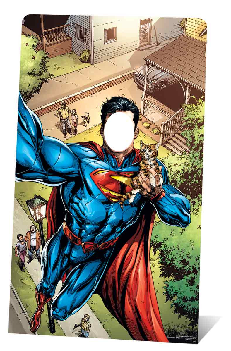 Superman Selfie Stand In Lifesize Cardboard Cutout buy cutouts at