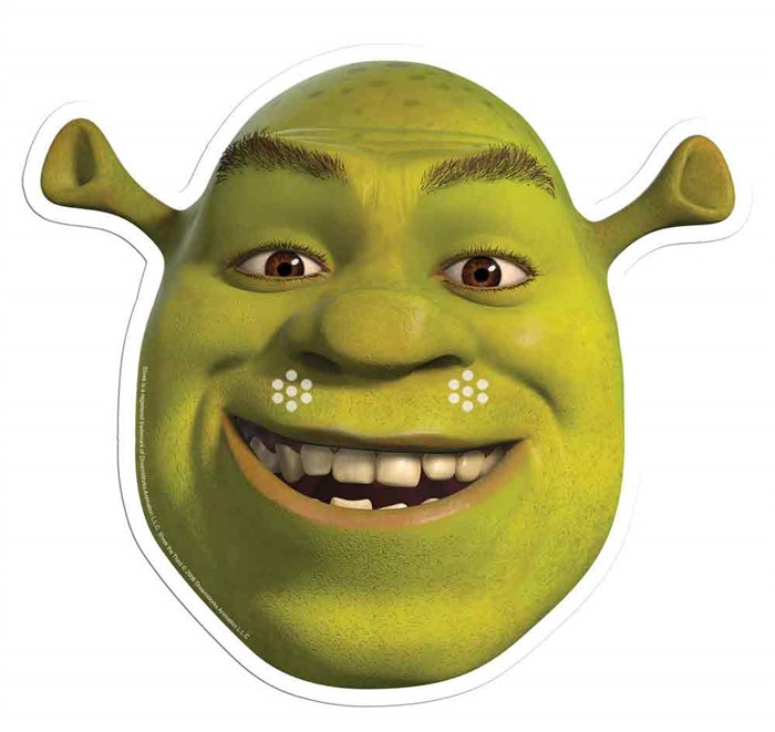 Shrek Single Card Party Face Mask. In Stock Now with Free UK Delivery ...