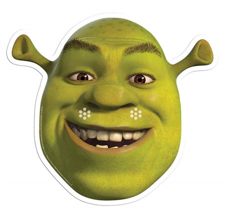 Shrek Single Card Party Face Mask. In Stock Now with Free UK Delivery