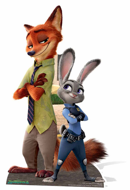 Officer Judy Hopps And Sidekick Nick Wilde Zootropolis Lifesize 