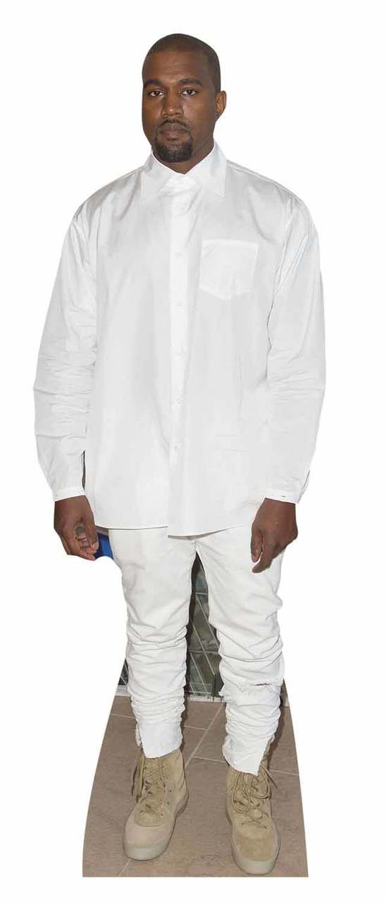 Kanye West White Shirt Style Lifesize Cardboard Cutout / Standee / Stand Up