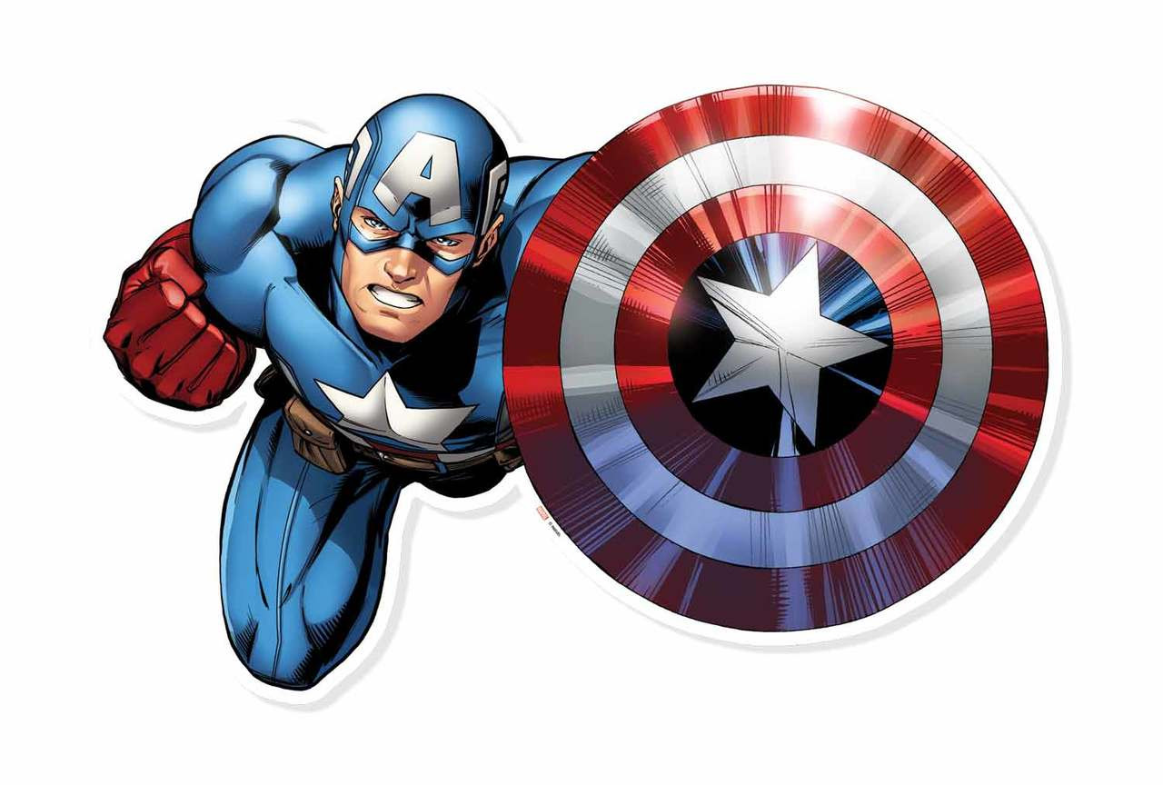 Captain America Shield Bash Official Avengers Cardboard Cutout Wall Art buy now at Starstills__02036
