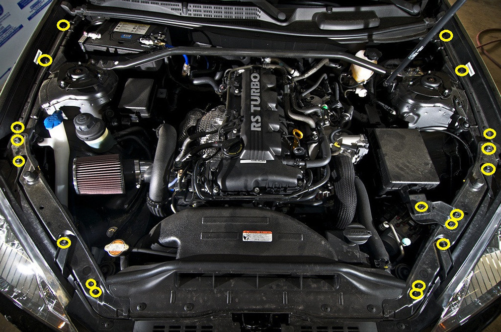 Dress Up Bolts Titanium Engine Bay Kit For Genesis Coupe 2010
