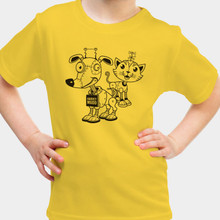 Dog and Cat Robot Kids T-Shirt