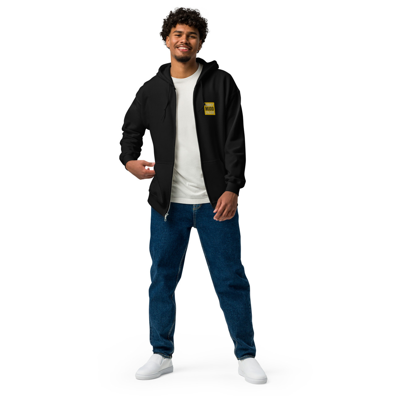 Embroidered HMC Logo Zip Hoodie - Harvey Mudd College