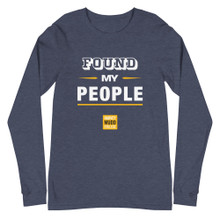 Found My People Unisex Long Sleeve Tee – Heather Navy