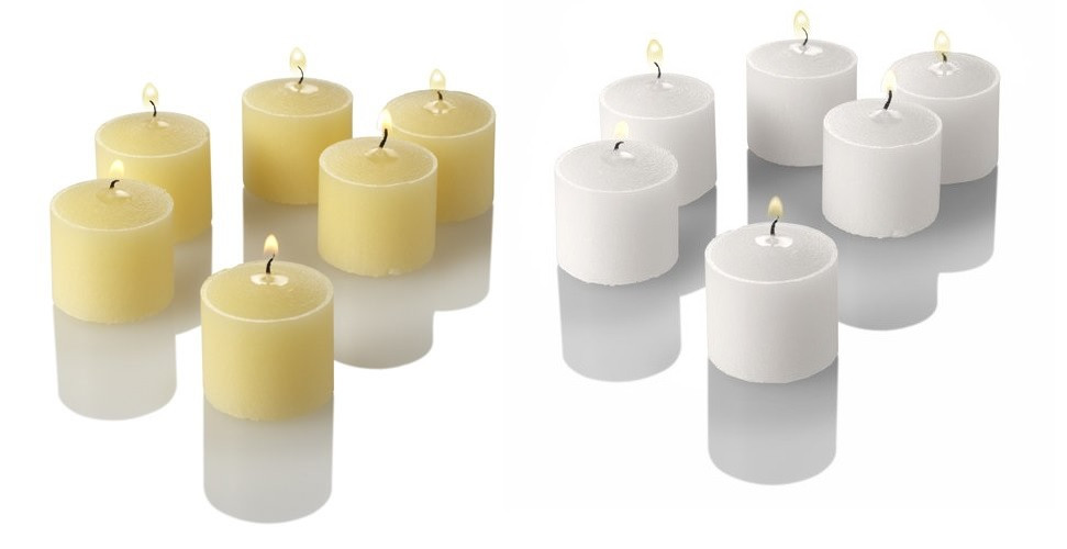 Unscented 10 Hours Votive Candles Set of 72 CGA0103-W Mega Candles White 