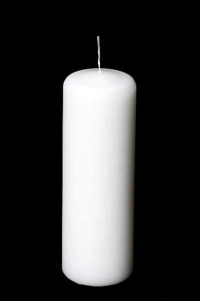 white pillar candles