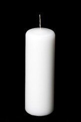 2 x 6" Pillar Candles White 36Pcs per Case - Bulk Wholesale