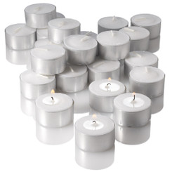 7 Hour  Tealight Candles Extended Burn White Unscented Set of 400