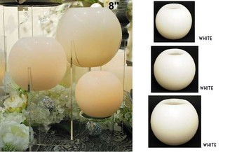 8" LED Wax Ball Candle - Set of 6 Flameless Ball Candles