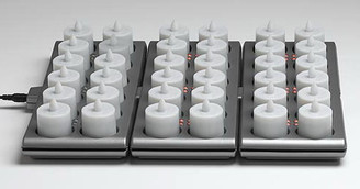 36-piece Flameless Smart Candle Set Platinum Rechargeable Series