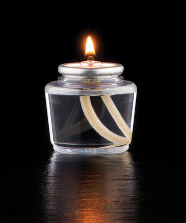 15 Hour Disposable Liquid Fuel Cell Candle Lamp at Wholesalecandlesdirect.