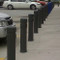 Bollards and Sleeve's 6" Architectural Decorative Bollard Covers Protecting a Walkway 