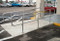 Aluminum Handrail installed as an entrance ramp guide rail 
