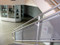 Aluminum Handrail with infill panels and hand rail used down a flight of stairs 