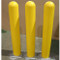 Base Plated Bollards with Yellow Bollard Covers