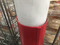 Close up of the Red Round Column Wrap 