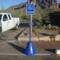 Blue Octagon Sign Base used for Handicap Accessible Parking Spot 
