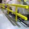 Two Line Standard Guardrail with base plates installed to protect machinery inventory