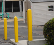 Square Bollard Covers with chain connections 