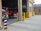 American Flag Stars & Stripes Fabric Bollard Sleeves at a fire station