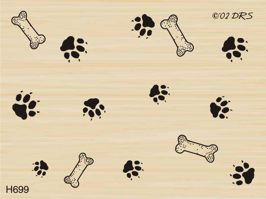 Dog Paw Background - 699H - DRS Designs