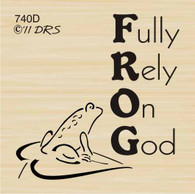 Frog Rely On God Greeting - 740D
