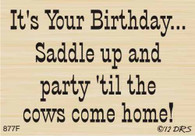 Saddle Up Birthday Greeting - 877F