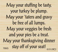 Stay Off Seat Thanksgiving Greeting - 795G