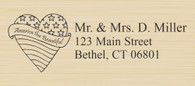 America Heart Custom Address Stamp - 62012