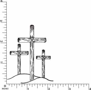 Three Wooden Crosses - 1116K - DRS Designs