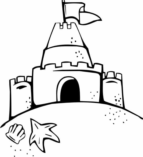 How to Draw a Sandcastle - Easy Drawing Tutorial For Kids