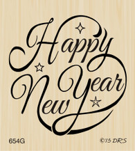 Happy New Year Circle Greeting - 654G