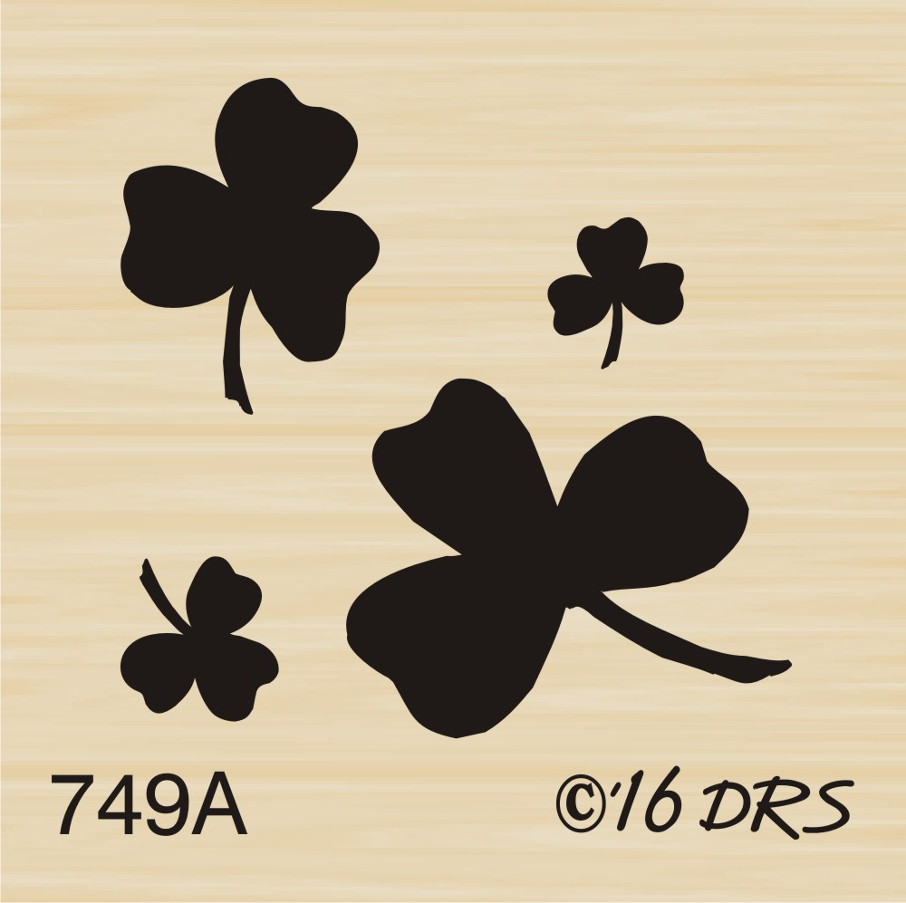 Silhouette Shamrock Field Rubber Stamp by DRS Designs Rubber Stamps