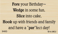 Par-Fect Golf Birthday Greeting - 846G