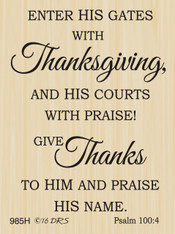 Psalm 100 Thanksgiving Greeting - 985H