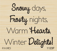 Snowy Days Frosty Nights Greeting - 1123F