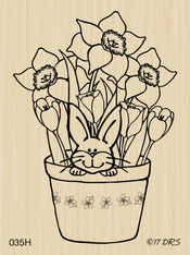 Sneaky Bunny Flower Pot - 035H