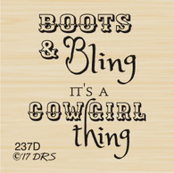 Boots & Bling Cowgirl Greeting - 237D