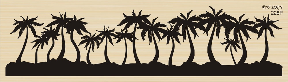 2 palm trees outline