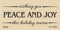 Deco Peace and Joy Christmas Greeting - 355G