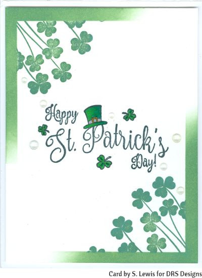 Silhouette Shamrock Field Rubber Stamp by DRS Designs Rubber Stamps